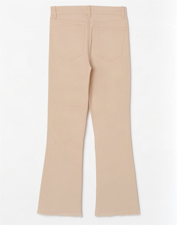 Blugi Zara pentru femei Crop Bootcut EU 38 Mici W28 L25 alb