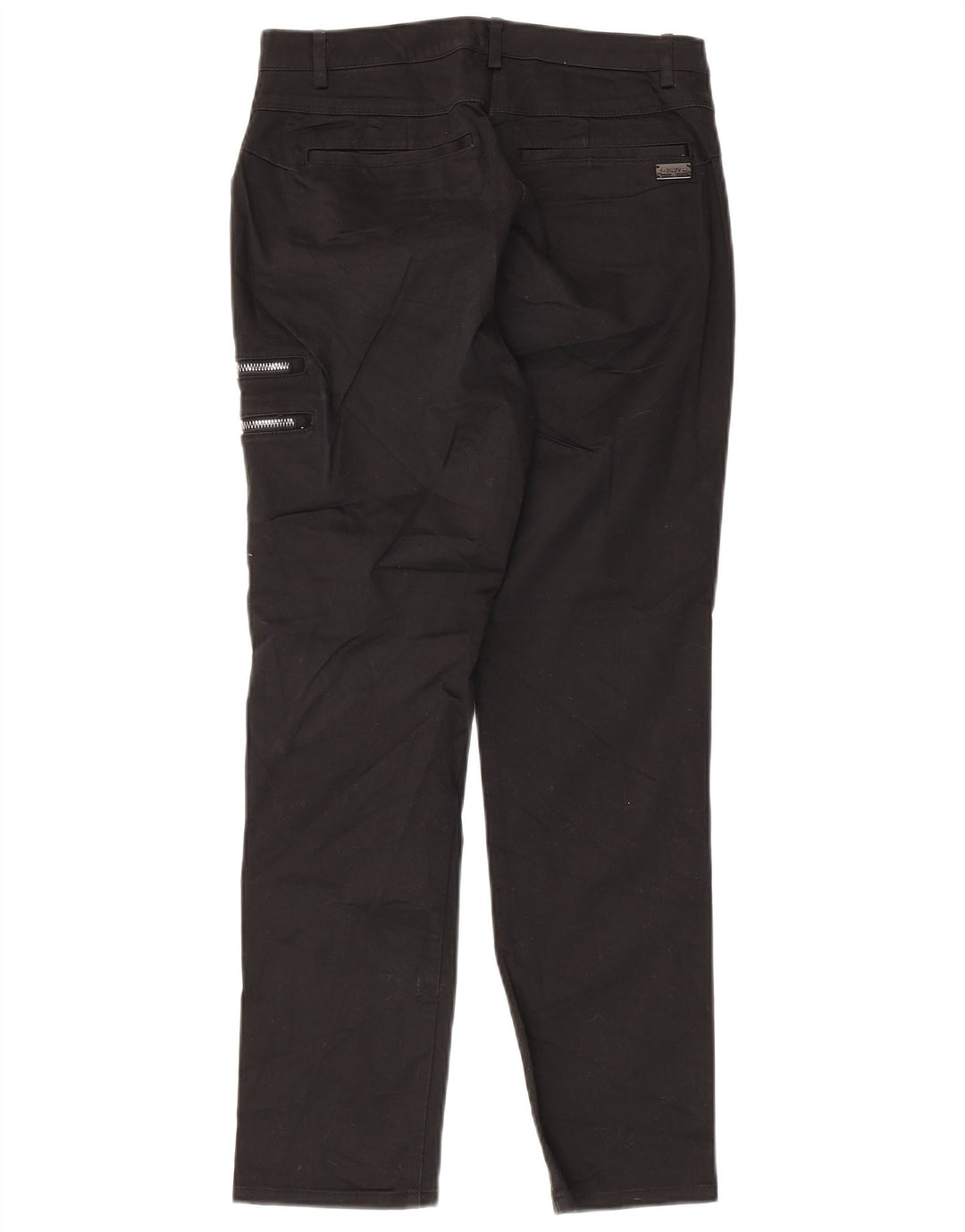 CALVIN KLEIN Pantaloni cargo subțiri pentru femei US 9 Medium W28 L26 Bumbac negru