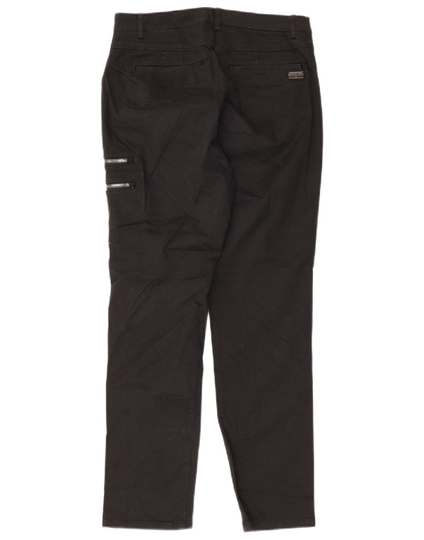 CALVIN KLEIN Pantaloni cargo subțiri pentru femei US 9 Medium W28 L26 Bumbac negru