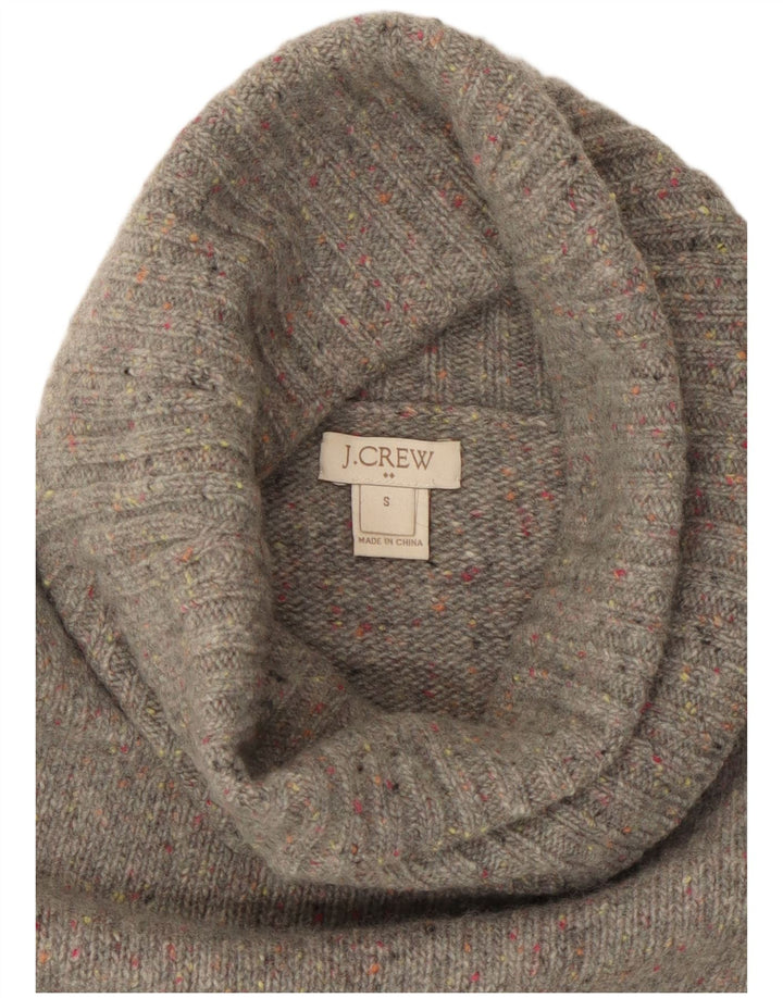 J. CREW Pulover cu gât rulat pentru femei UK 10 Small Grey Flecked