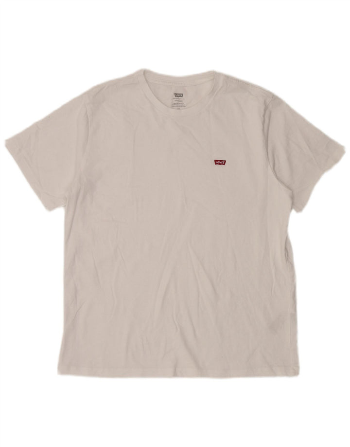 Tricou standard pentru bărbați Levi's Top mare din bumbac alb