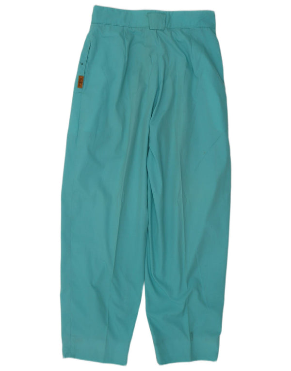 Pantaloni de costum vintage pentru femei cu talie înaltă EU 40 Medium W30 L28 Turcoaz