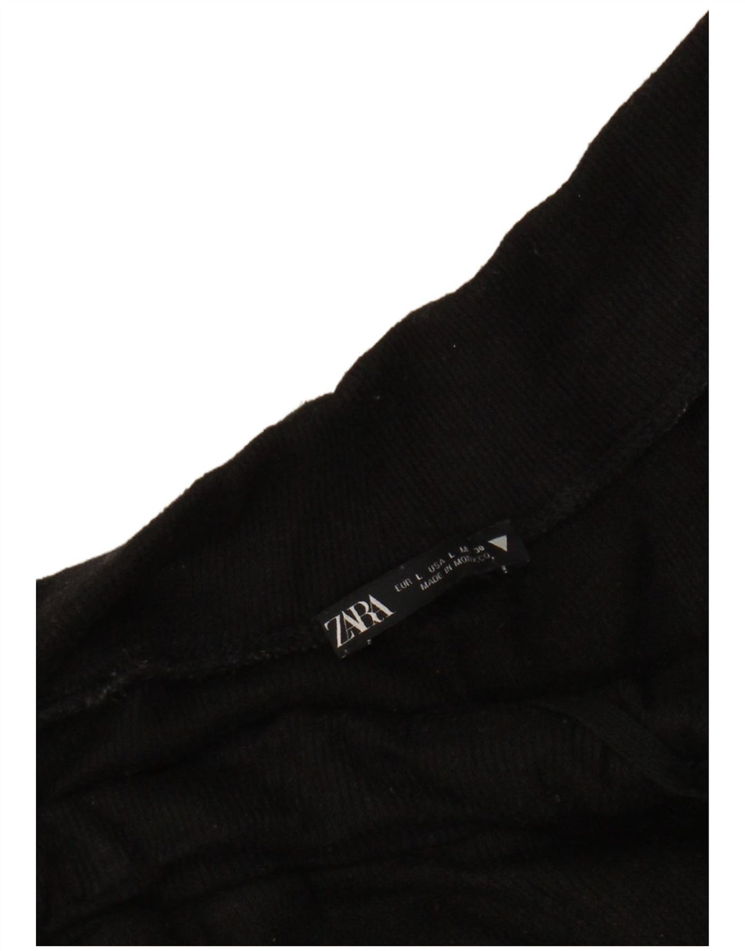 Pantaloni de trening ZARA Femei Joggeri UK 16 Large Negru