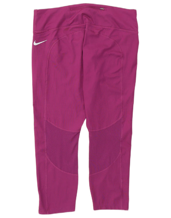 Leggings Capri Nike Dri Fit pentru femei UK 18 XL Poliester violet