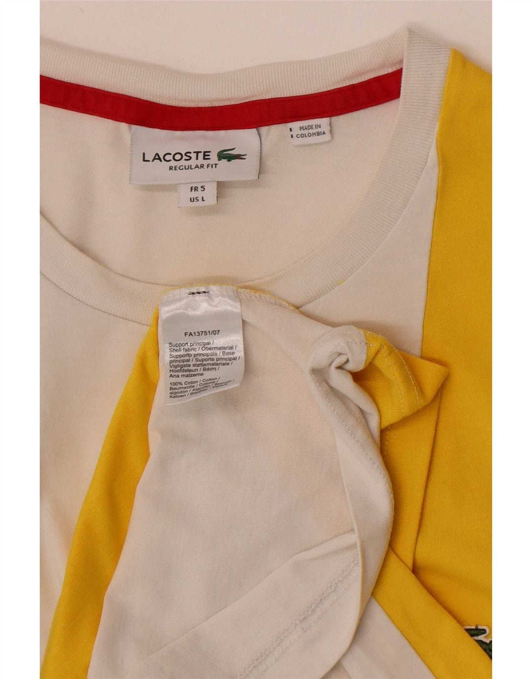Tricou grafic pentru bărbați Lacoste Mărimea 5 mare, multicoloră
