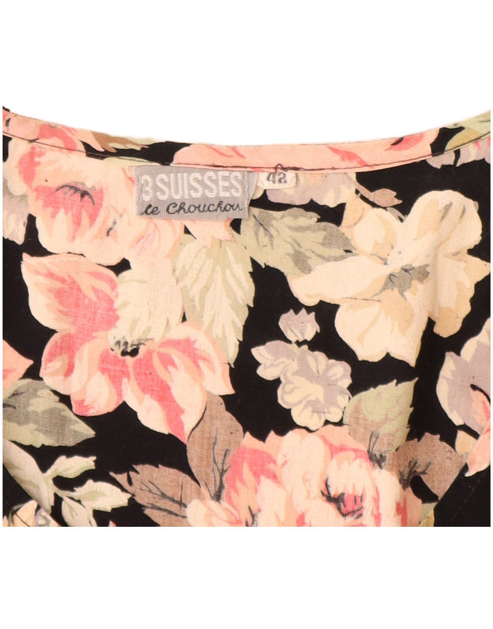 Combi fără mâneci Vintage pentru femei IT 42 Medium Black Floral
