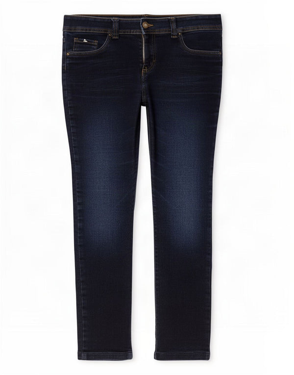 Blugi subțiri pentru femei Lee US 9 Medium W30 L26 Bumbac bleumarin