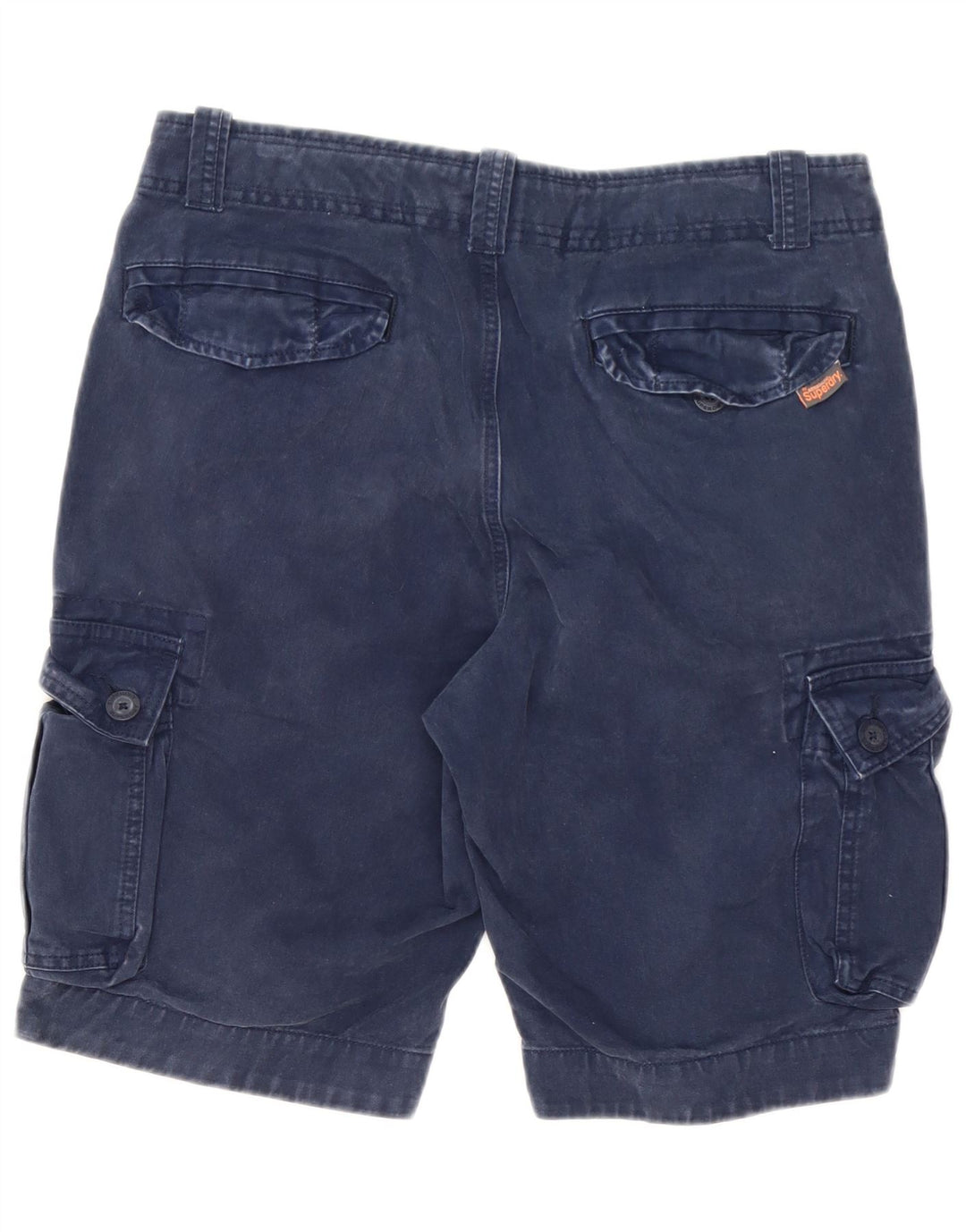 Pantaloni scurți cargo Superdry pentru bărbați, mari W34, bumbac bleumarin