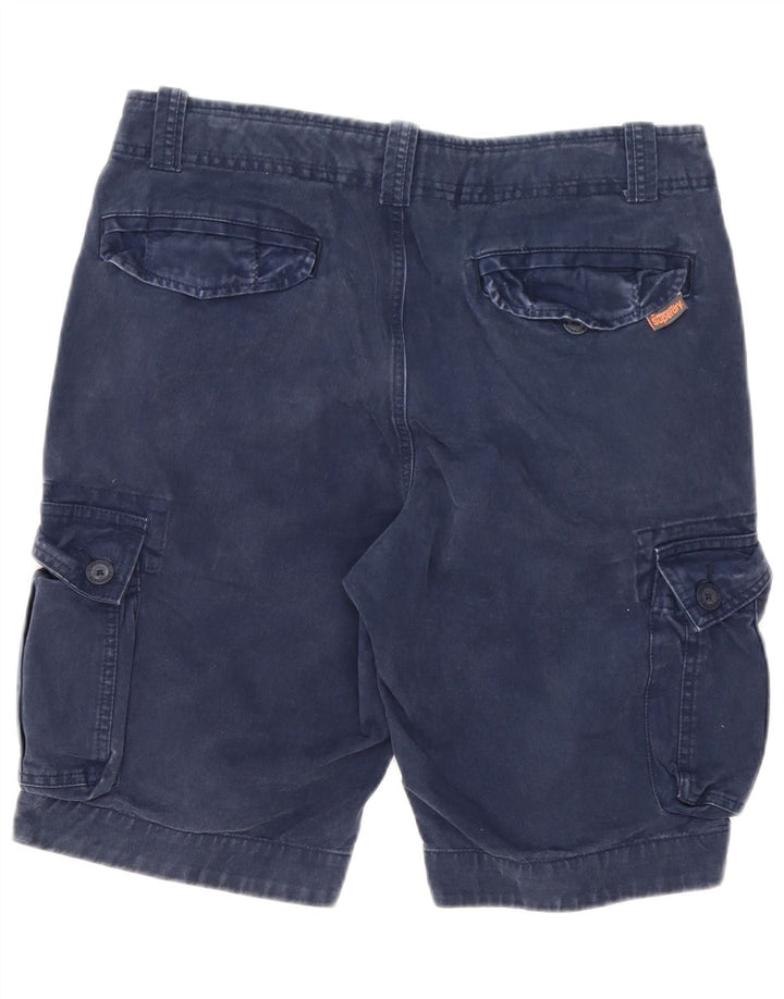 Pantaloni scurți cargo Superdry pentru bărbați, mari W34, bumbac bleumarin