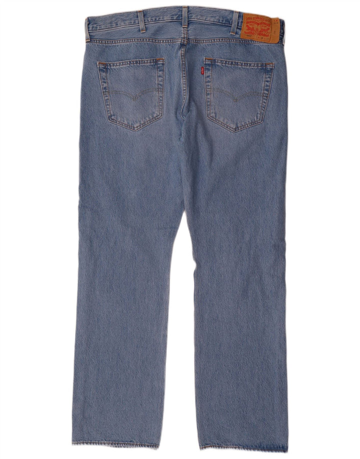 Blugi drepți distressed 501 Levi's pentru bărbați L38 L32 Bumbac albastru