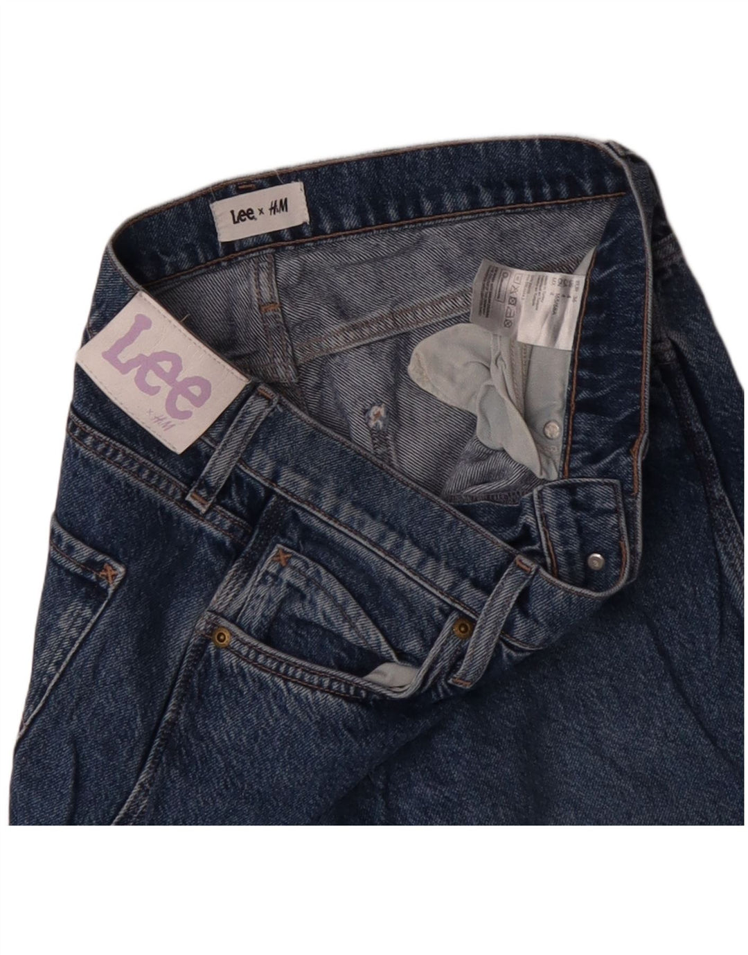 Blugi drepti pentru femei LEE US 4 Small W30 L31 Blue Bumbac