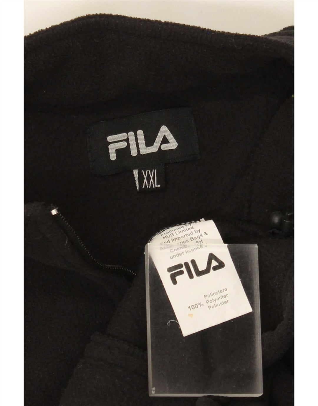 Jachetă pentru bărbați Fila Liner Fleece UK 44 2XL Negru Poliester