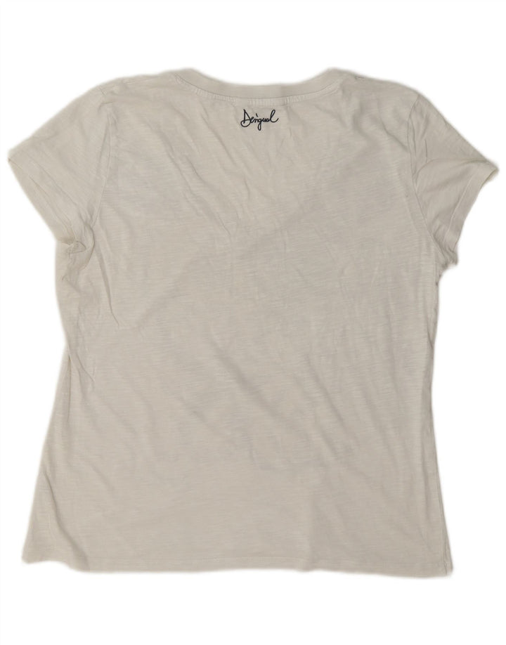Tricou grafic Desigual pentru femei Top UK 16 Large White