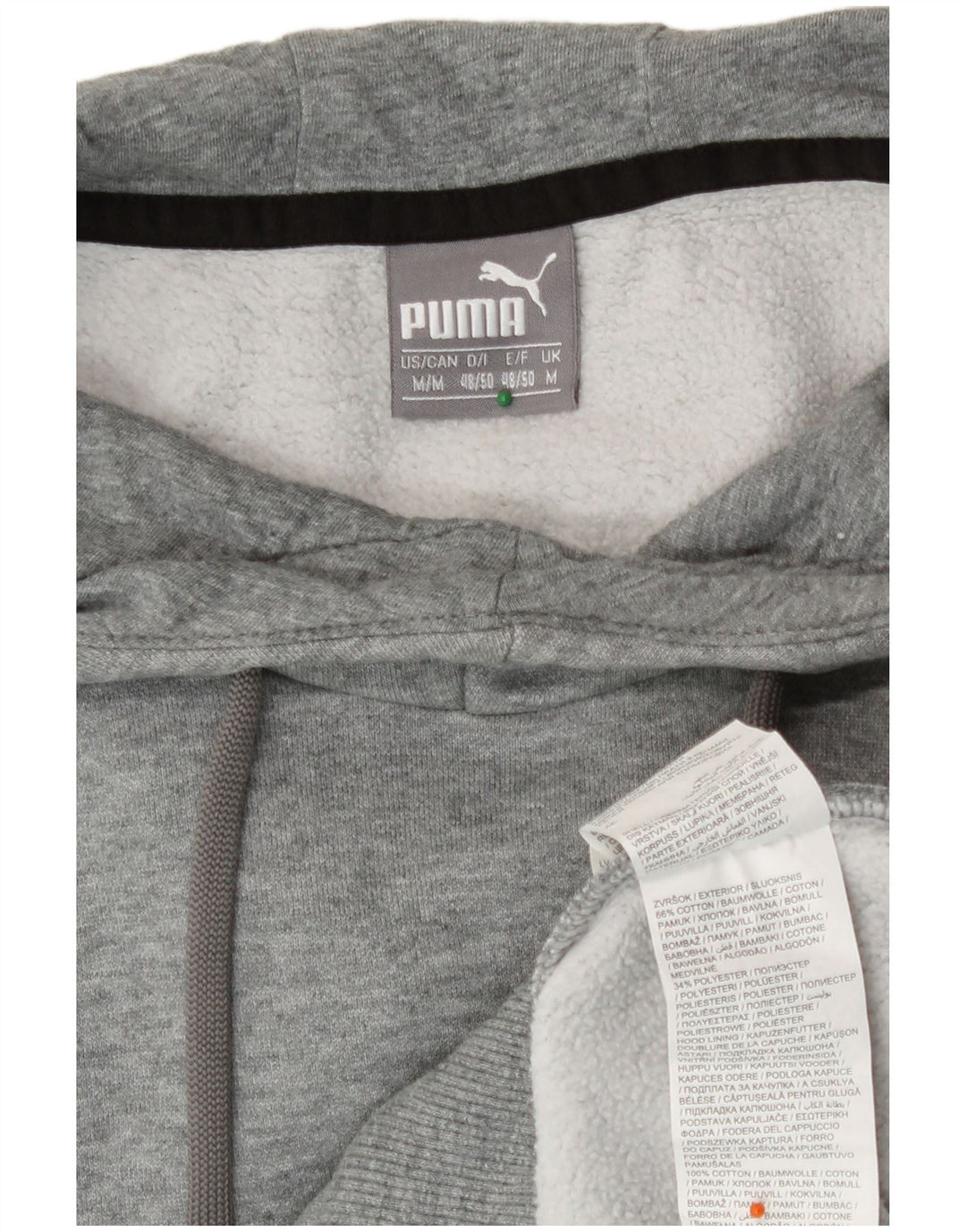 Pulover pentru bărbați Puma Graphic Hoodie, bumbac cu pete, gri mediu