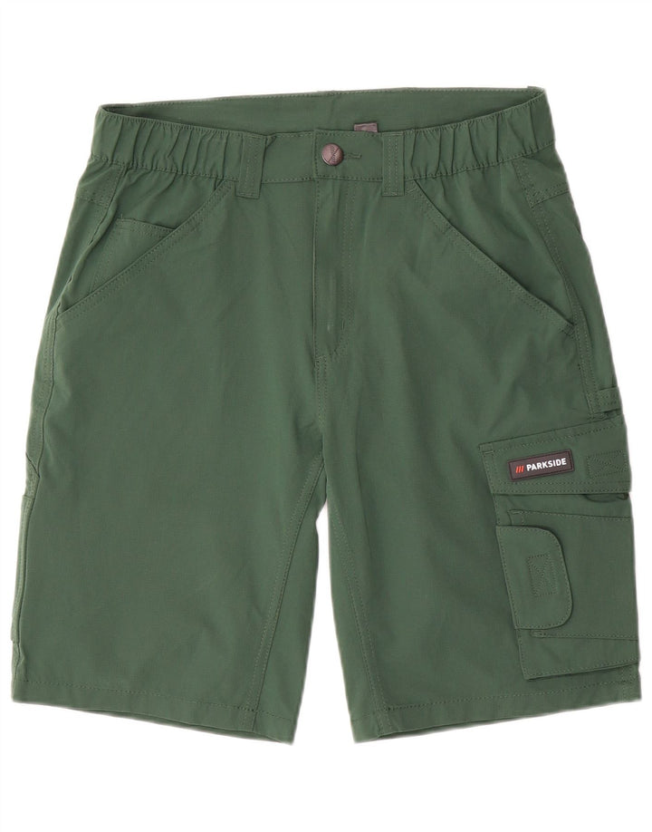 Pantaloni scurti cargo Parkside pentru bărbați mici W29 elastan verde