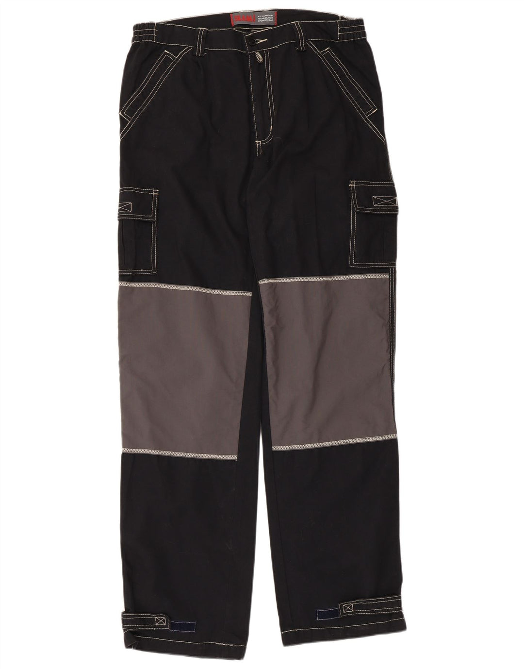 Pantaloni cargo Slam pentru bărbați, IT 50 Large W36 L34, bumbac color bloc negru