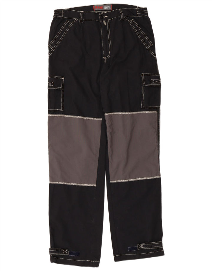 Pantaloni cargo Slam pentru bărbați, IT 50 Large W36 L34, bumbac color bloc negru