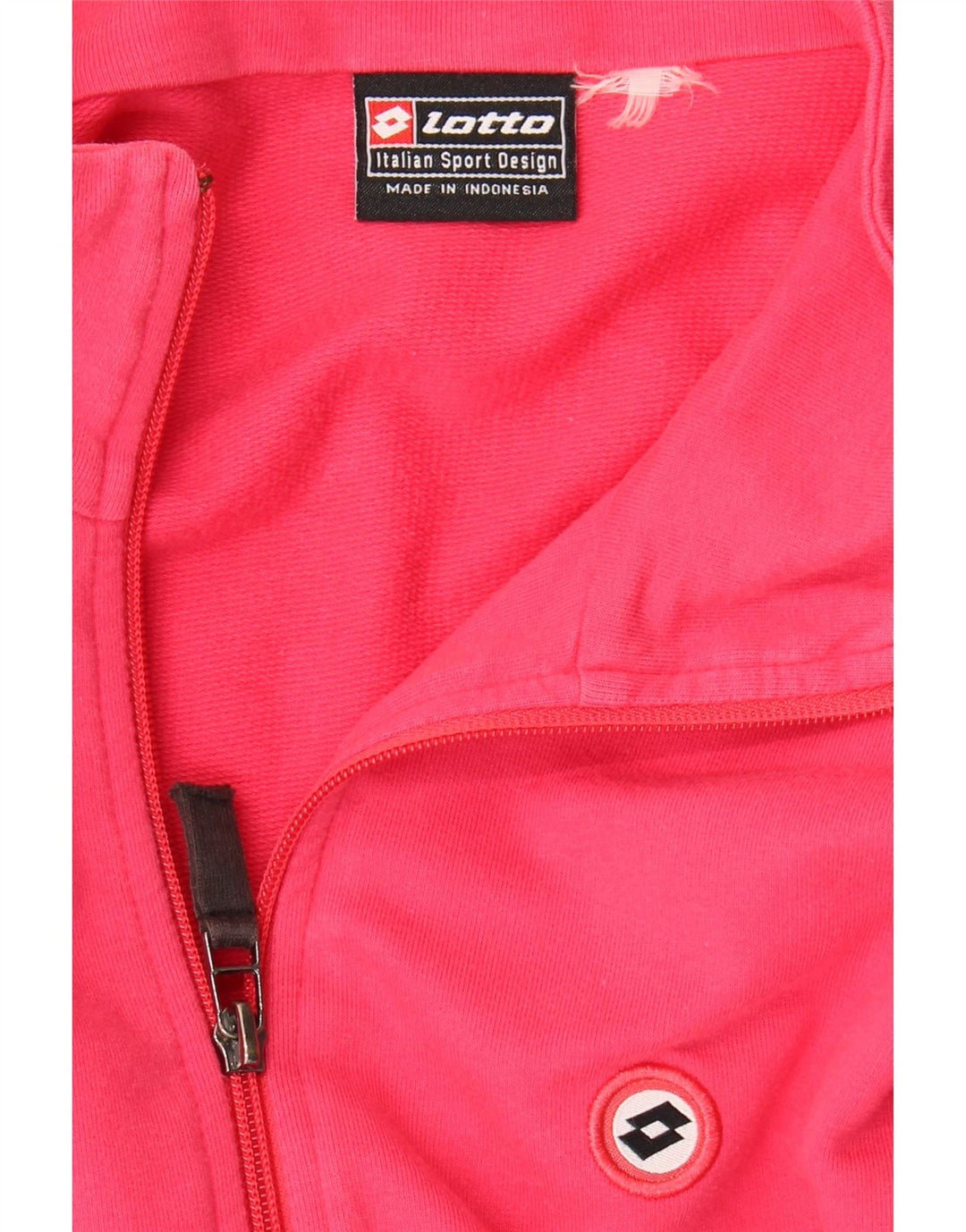 LOTTO Womens Tracksuit Top Jacket UK 14 Large Pink Colourblock Vintage Lotto and Second-Hand Lotto from Messina Hembry 