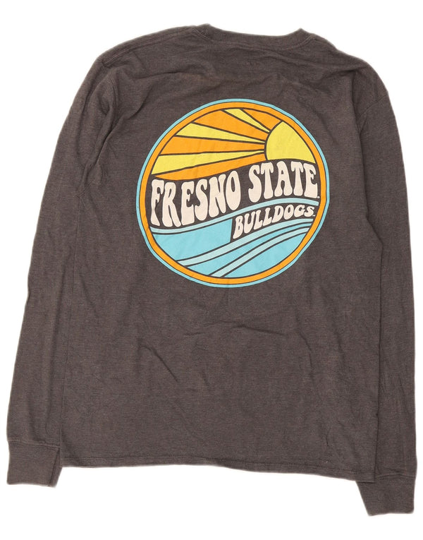 Champion pentru bărbați Fresno State Bulldogs Graphic Top cu mânecă lungă, gri mediu
