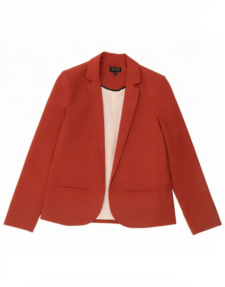 Topshop Jachetă Blazer Oversized Open pentru femei UK 10 Poliester roșu mic