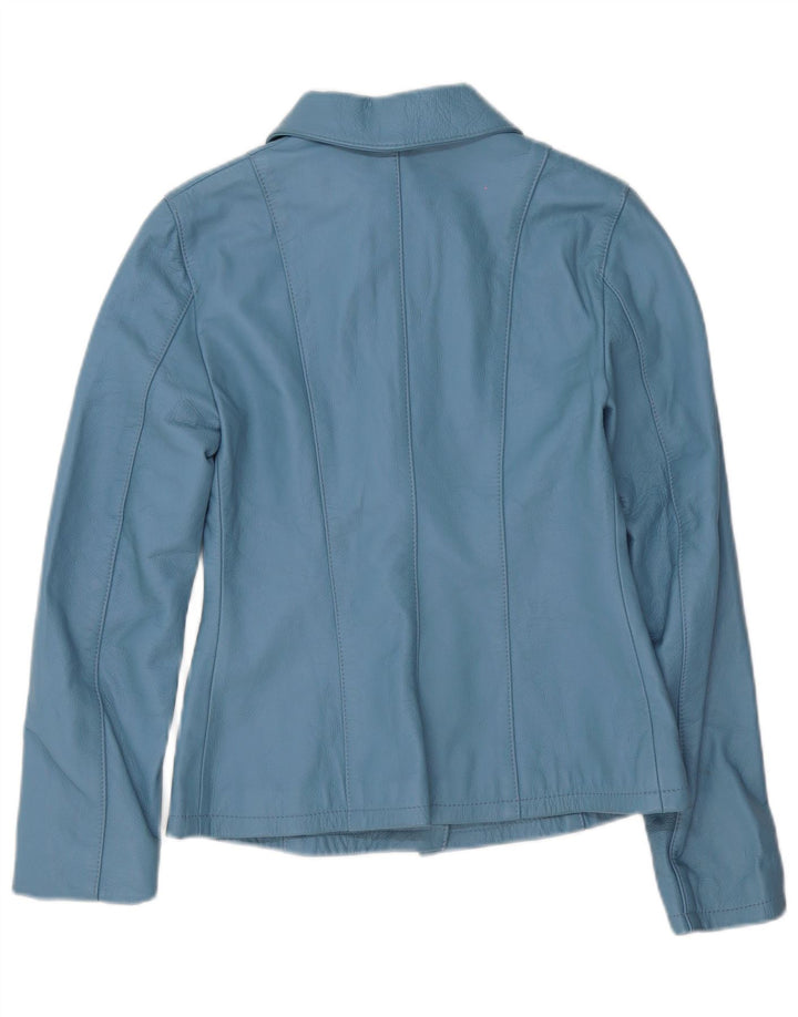Cămașă Vintage din piele pentru femei IT 42 Medium Blue