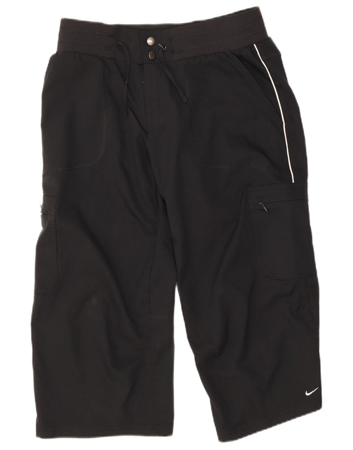 Pantaloni cargo Nike Capri pentru femei UK 8 Small W28 L20 Poliester negru