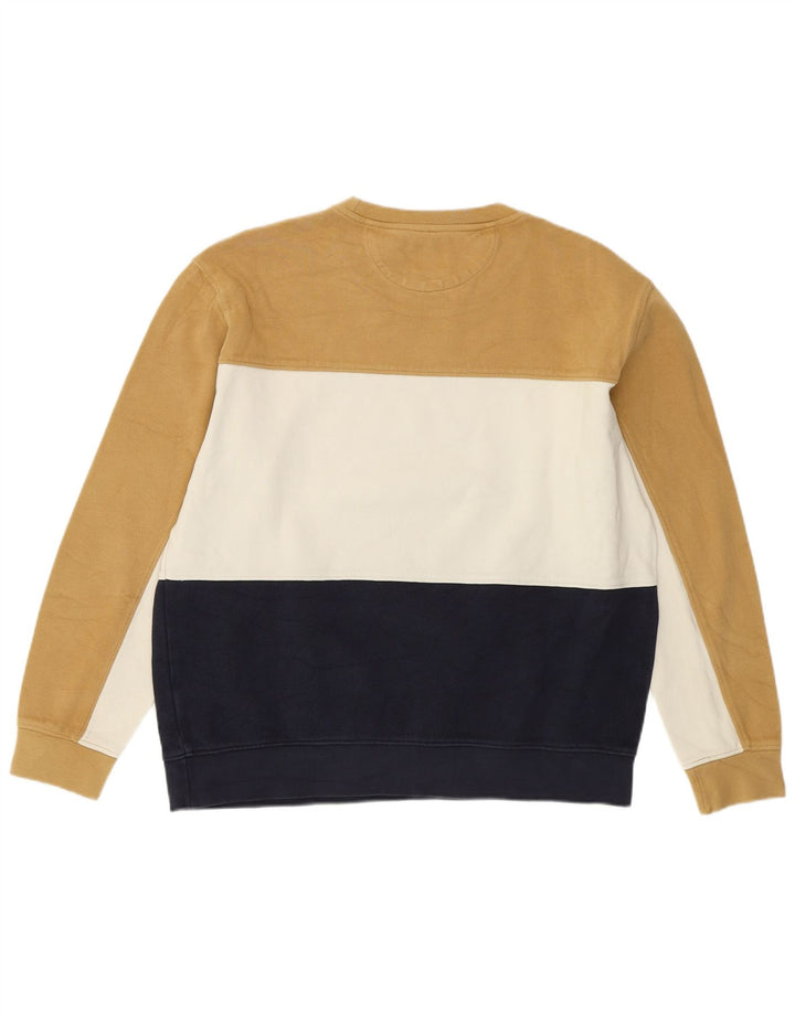 Pulover pentru bărbați Zara Pulover mare, bej, color block, bumbac