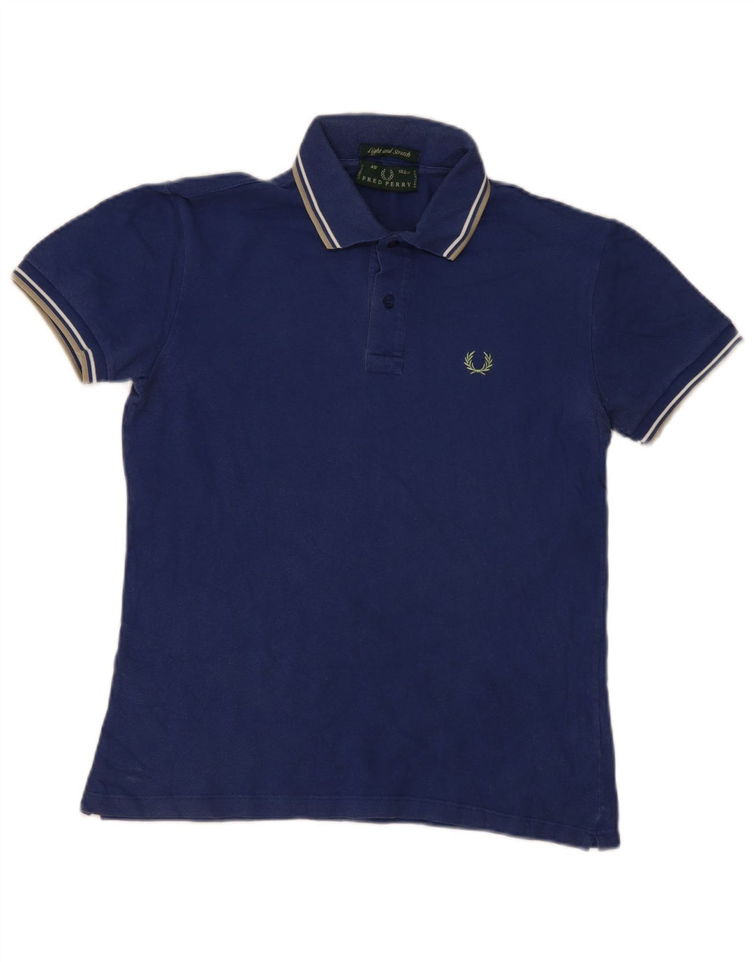 Cămașă polo Fred Perry pentru bărbați, bumbac cu dungi, albastru bleumarin