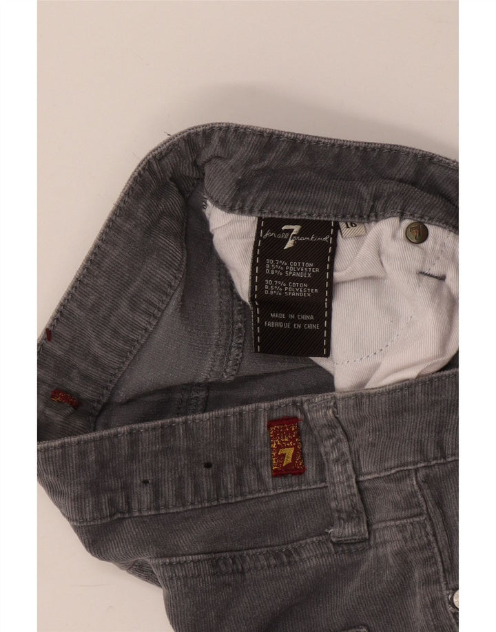 7 FOR ALL MANKIND Pantaloni drepti din velur pentru băieți 15-16 ani W32 L29 gri