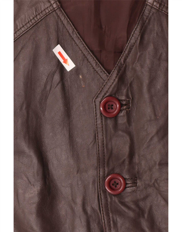 Vestă din piele pentru bărbați Ross&Cole IT 52 XL maro