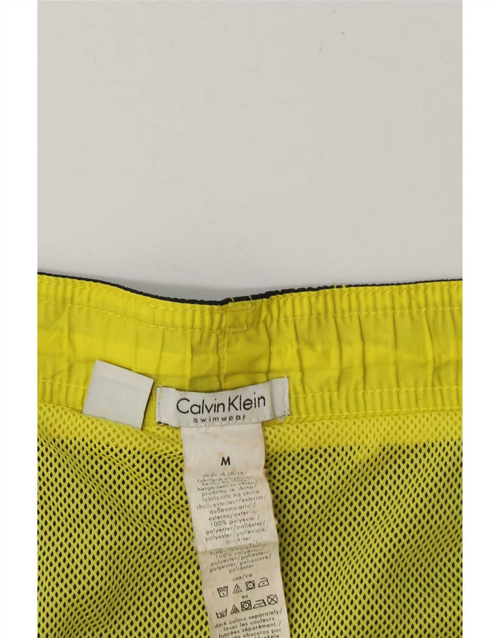 Pantaloni scurți de înot grafic Calvin Klein pentru bărbați, poliester mediu albastru bleumarin