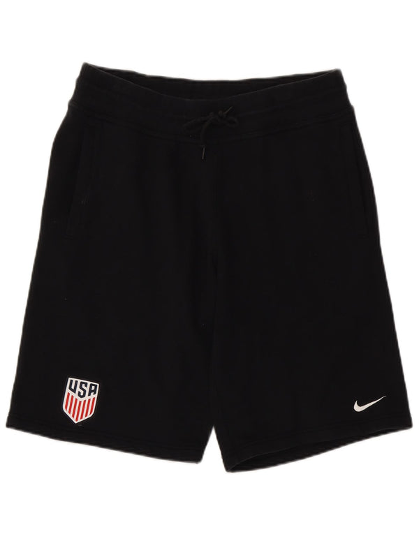 Pantaloni scurți sport Nike pentru bărbați, bumbac mediu negru