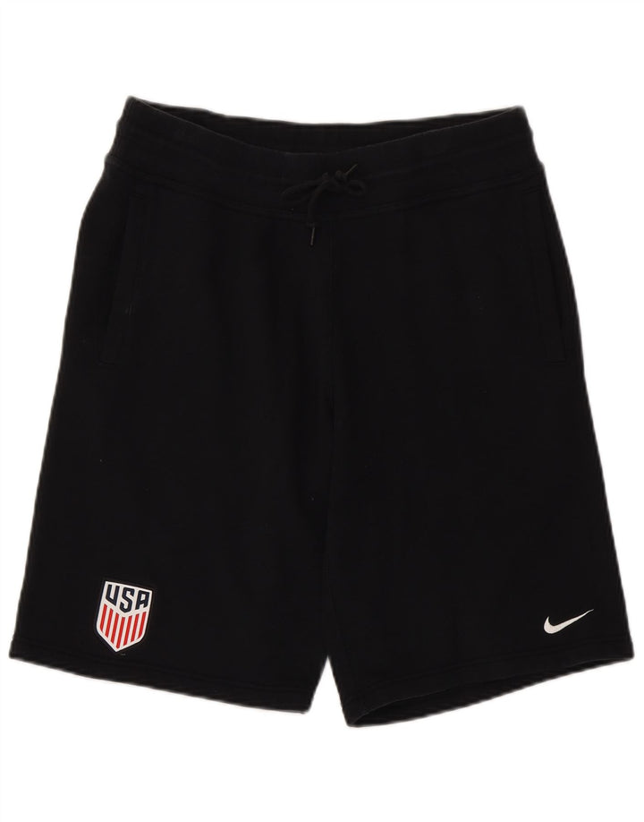 Pantaloni scurți sport Nike pentru bărbați, bumbac mediu negru