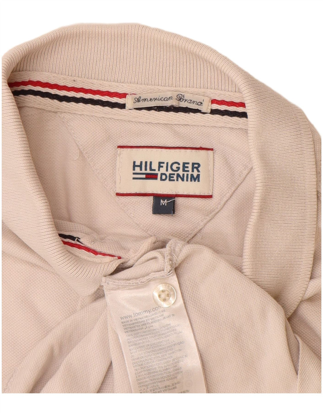 Tricou polo TOMMY HILFIGER pentru bărbați, bumbac alb mediu