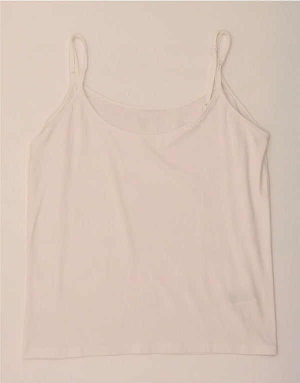 Fat Face Womens Cami Top UK 14 Large White Bumbac