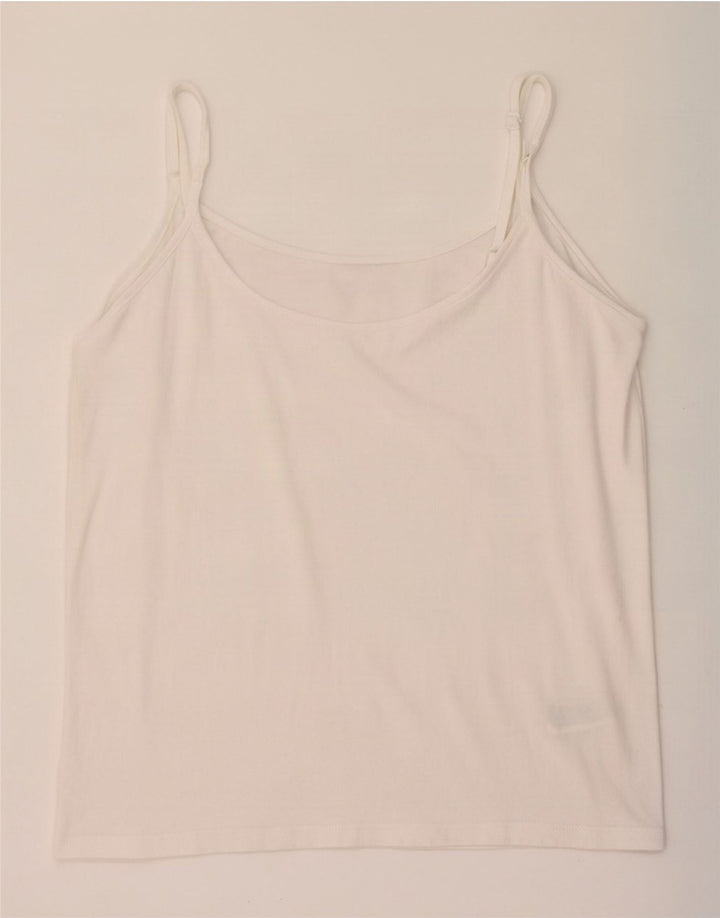 Fat Face Womens Cami Top UK 14 Large White Bumbac