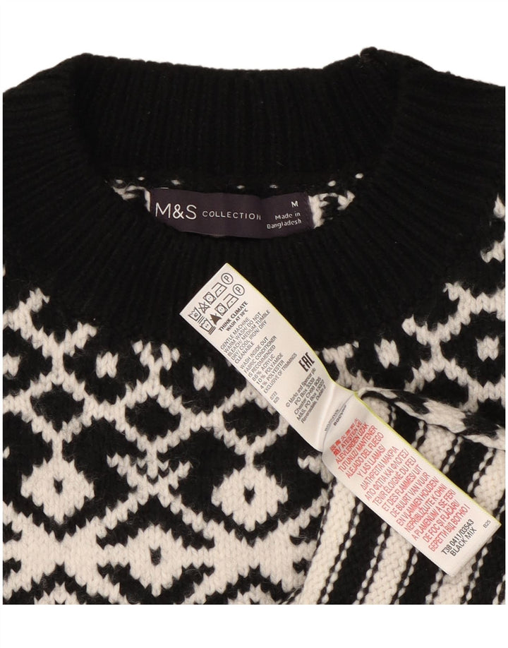 Pulover pentru femei Marks & Spencer cu decolteu triplu UK 14 Medium Negru