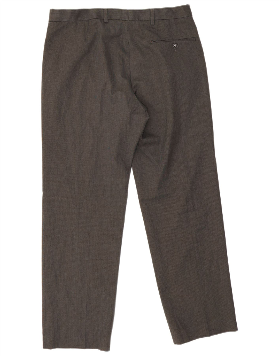 Marks & Spencer Pantaloni de costum obișnuit, drepti, pentru bărbați, L34 L29, poliester gri