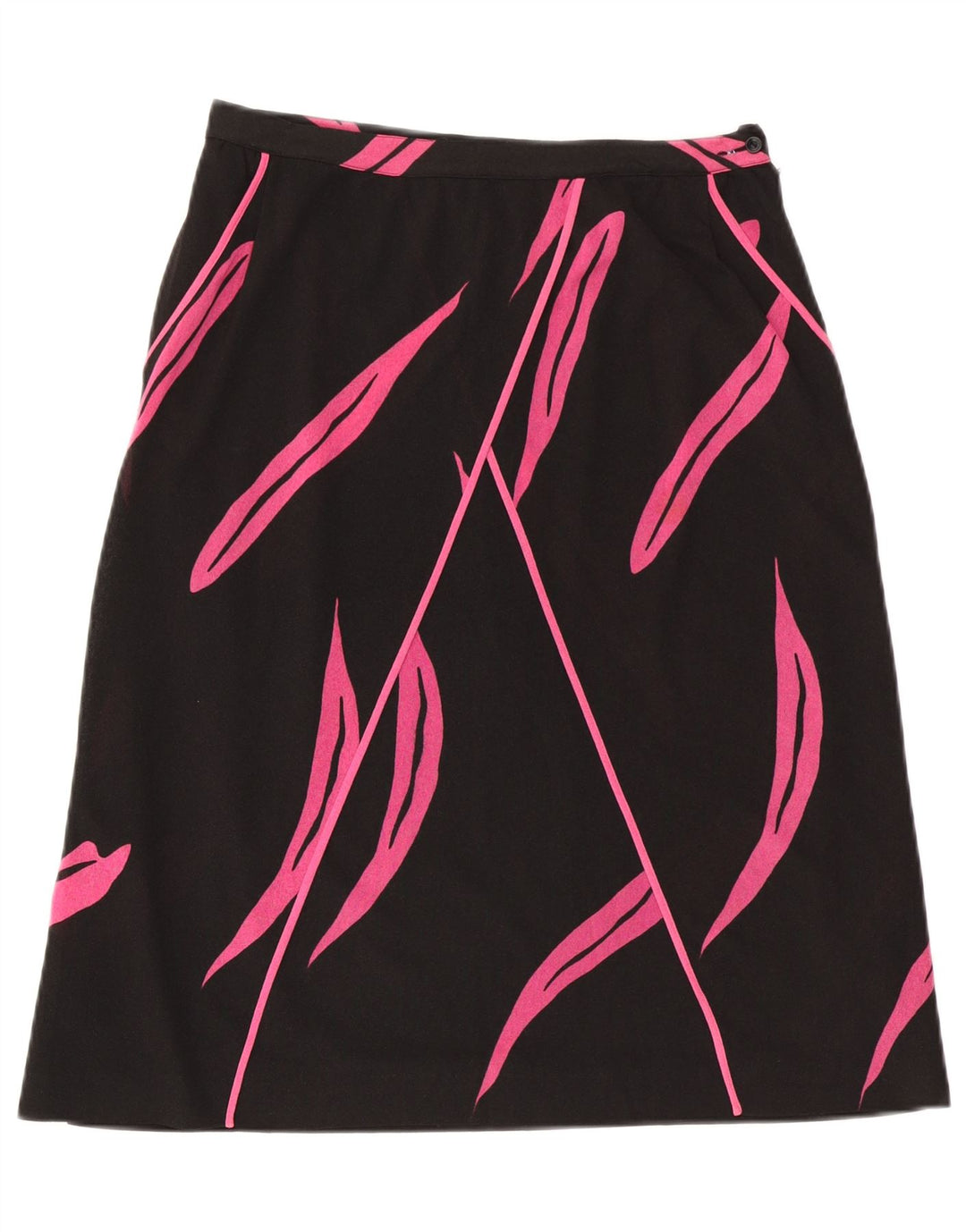 Fustă A-Line pentru femei VINTAGE cu model abstract IT 46 Large W32 Black