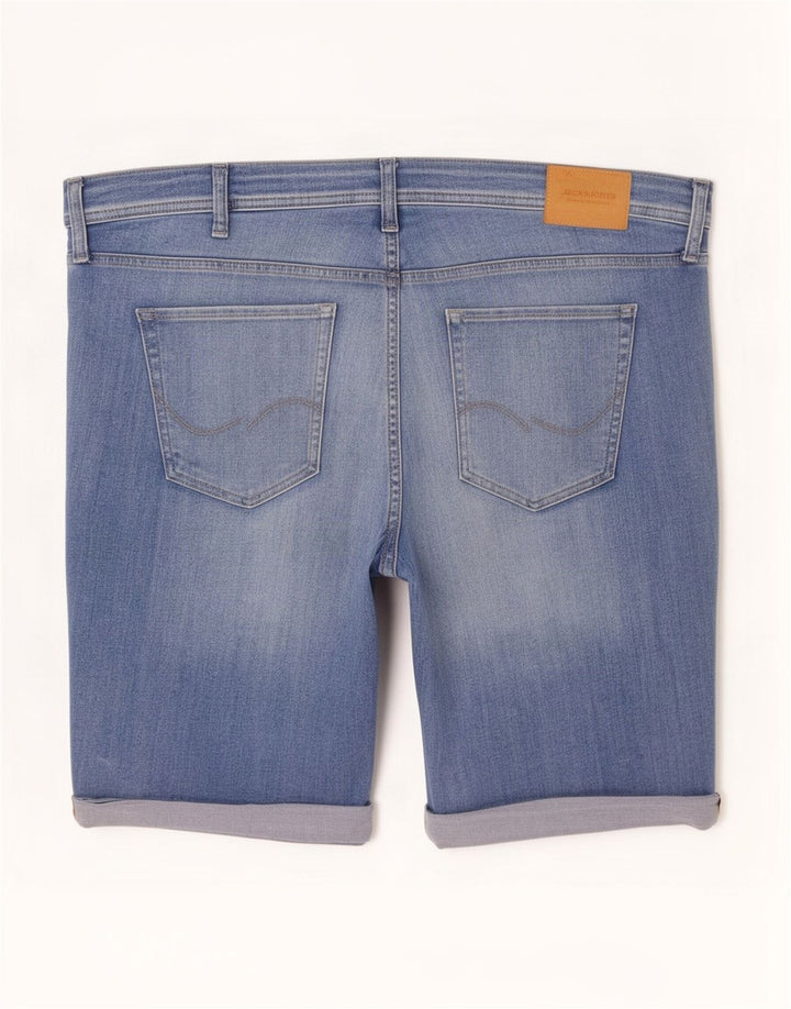 Jack & Jones Pantaloni scurți din denim obișnuiți pentru bărbați W46 3XL, bumbac albastru