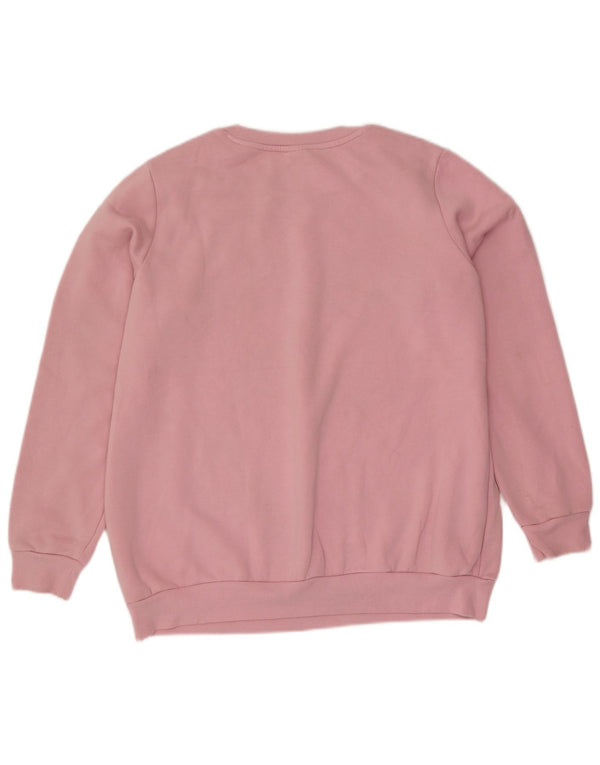 Pulover adidas supradimensionat pentru femei UK 20/22 XL bumbac roz
