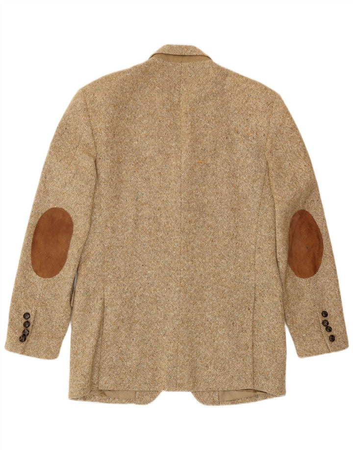 John Hanly&Co Ltd Jachetă pentru bărbați cu 3 nasturi, Marea Britanie 38, Bej mijlociu, pete