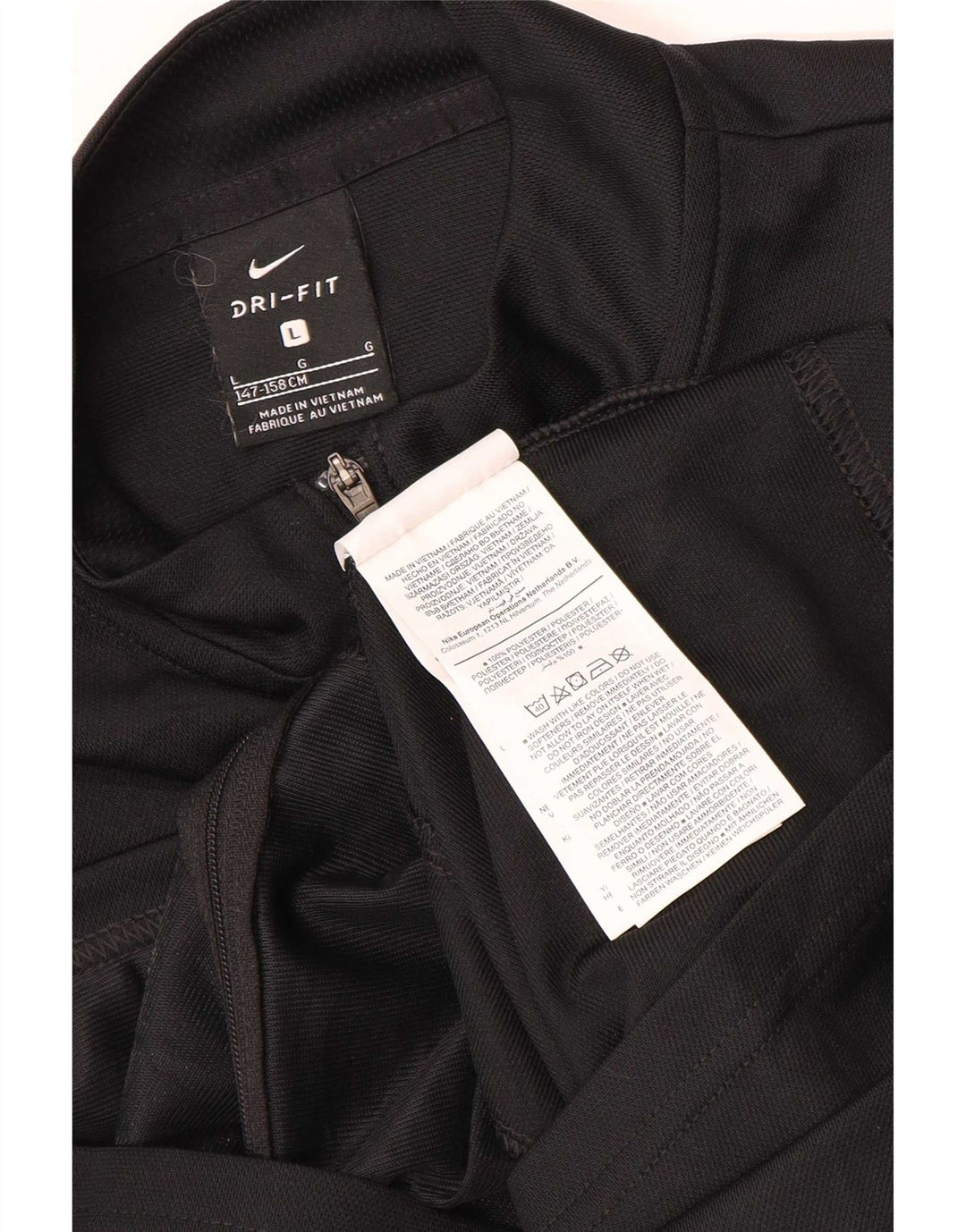 Jachetă de top pentru trening Nike Dri Fit pentru băieți 12-13 ani, mare, negru, poliester