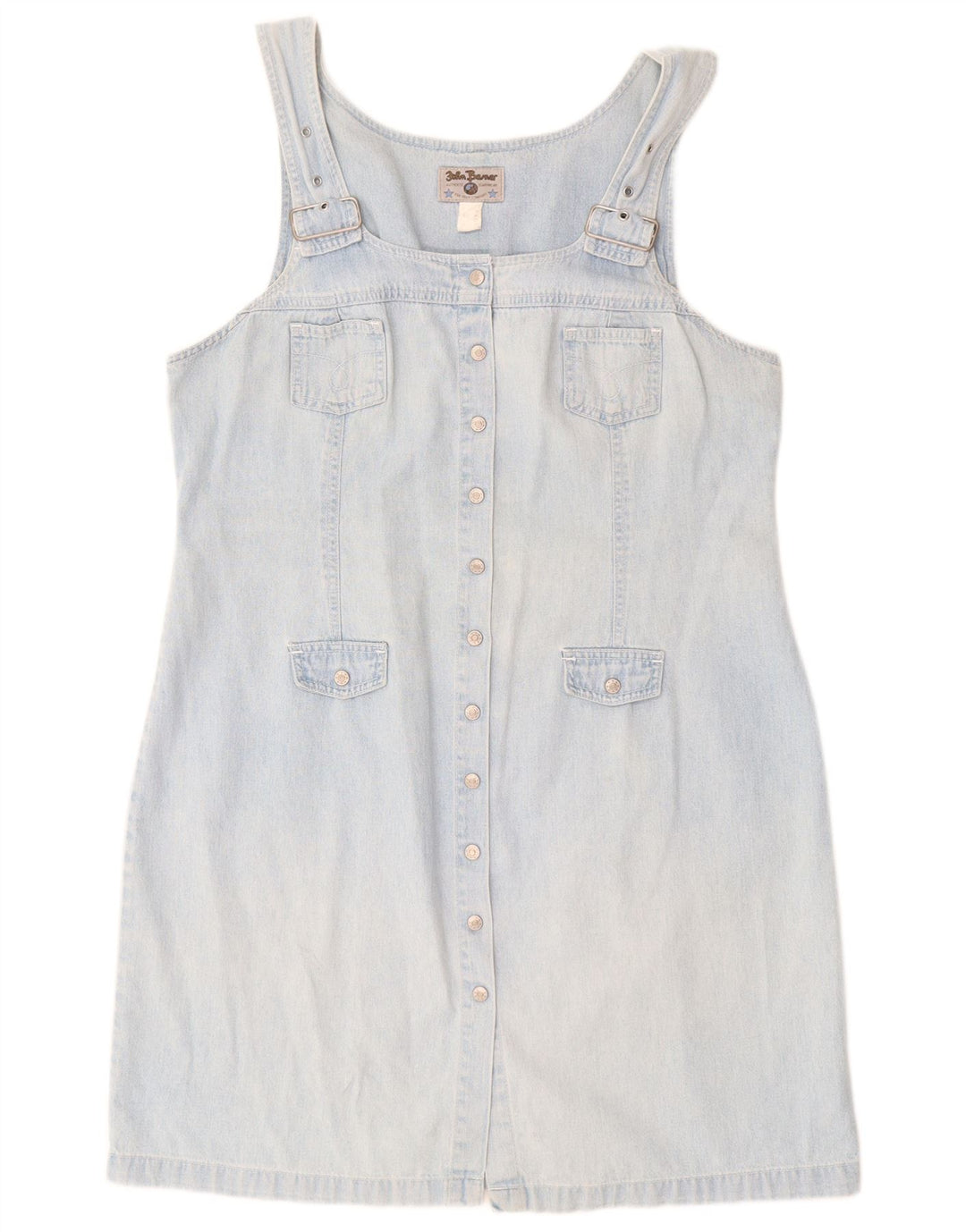 JOHN BANER Rochie de denim fără mâneci pentru femei IT 50 XL Bumbac albastru