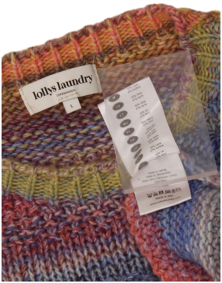 LOLLYS LAUNDRY Pulover pentru femei cu decolteu rotund UK 16 mare, multicolor