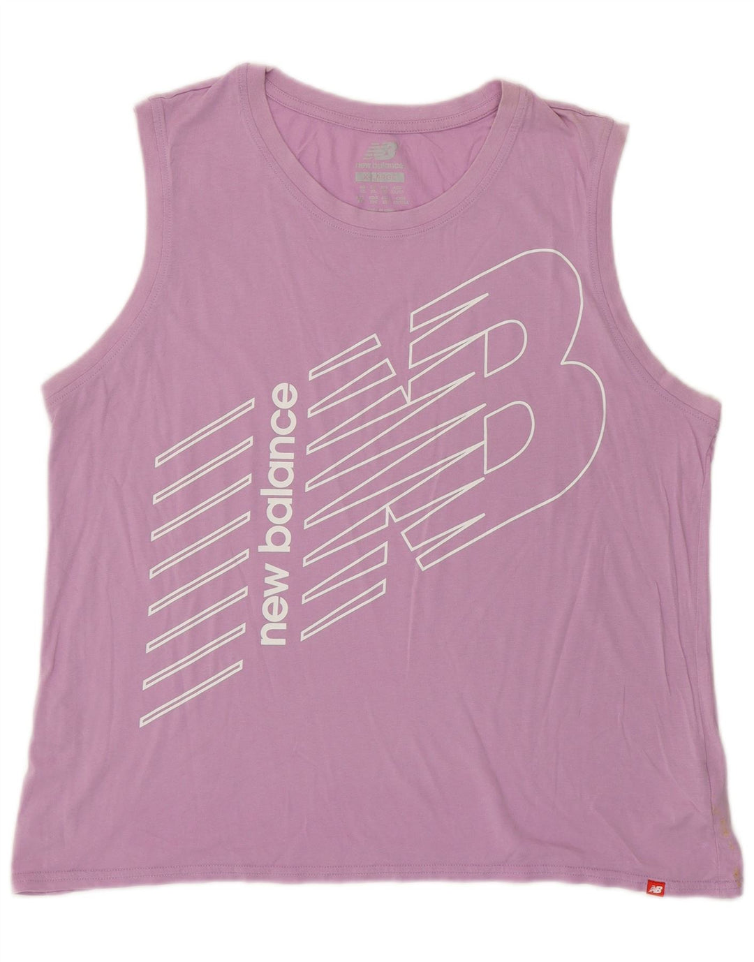 NEW BALANCE Womens Graphic Vest Top UK 18 XL Purple Modal