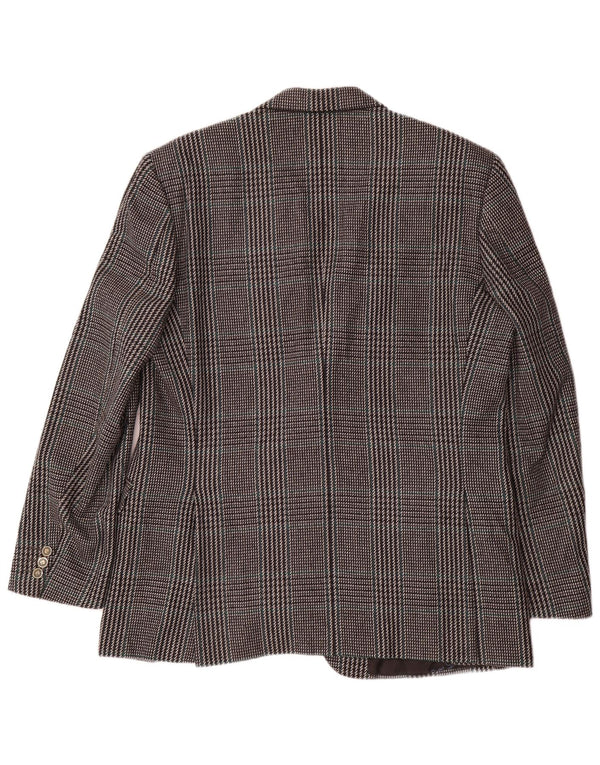 Jachetă blazer pentru bărbați Pierre Cardin, cu 2 nasturi, IT 54 2XL, lână cu carouri gri Clasic