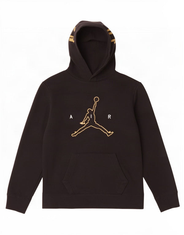 Jordan Boys Graphic Hoodie Jumper 13-14 Years XL Black Cotton
