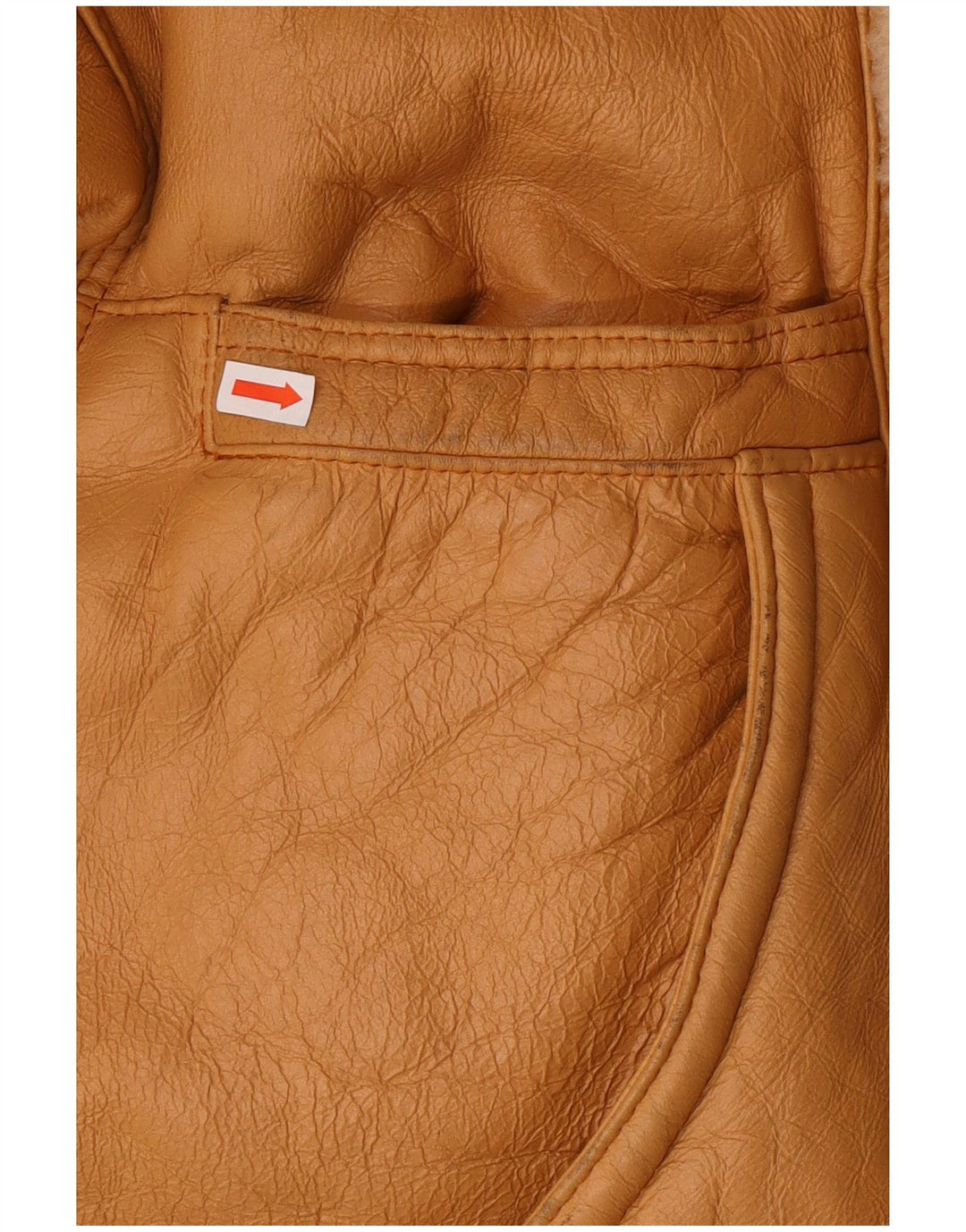 Jachetă vintage pentru bărbați din shearling IT 52 XL maro din shearling