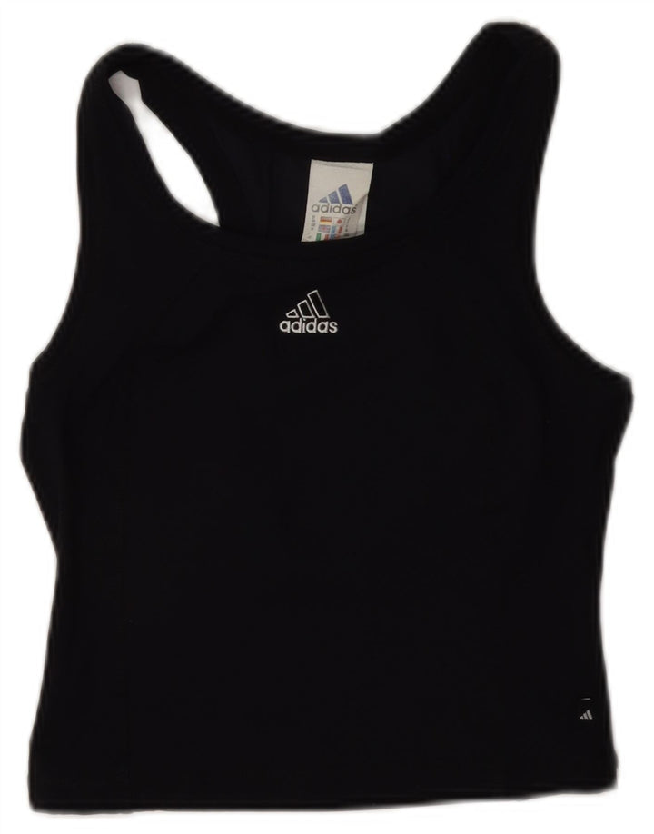 Vest Crop Top pentru femei Adidas UK 10 Small Black Polyamide